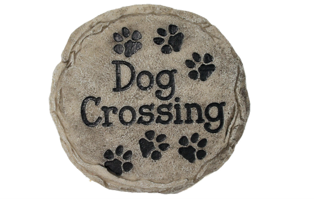dog crossing garden stone, best garden stones